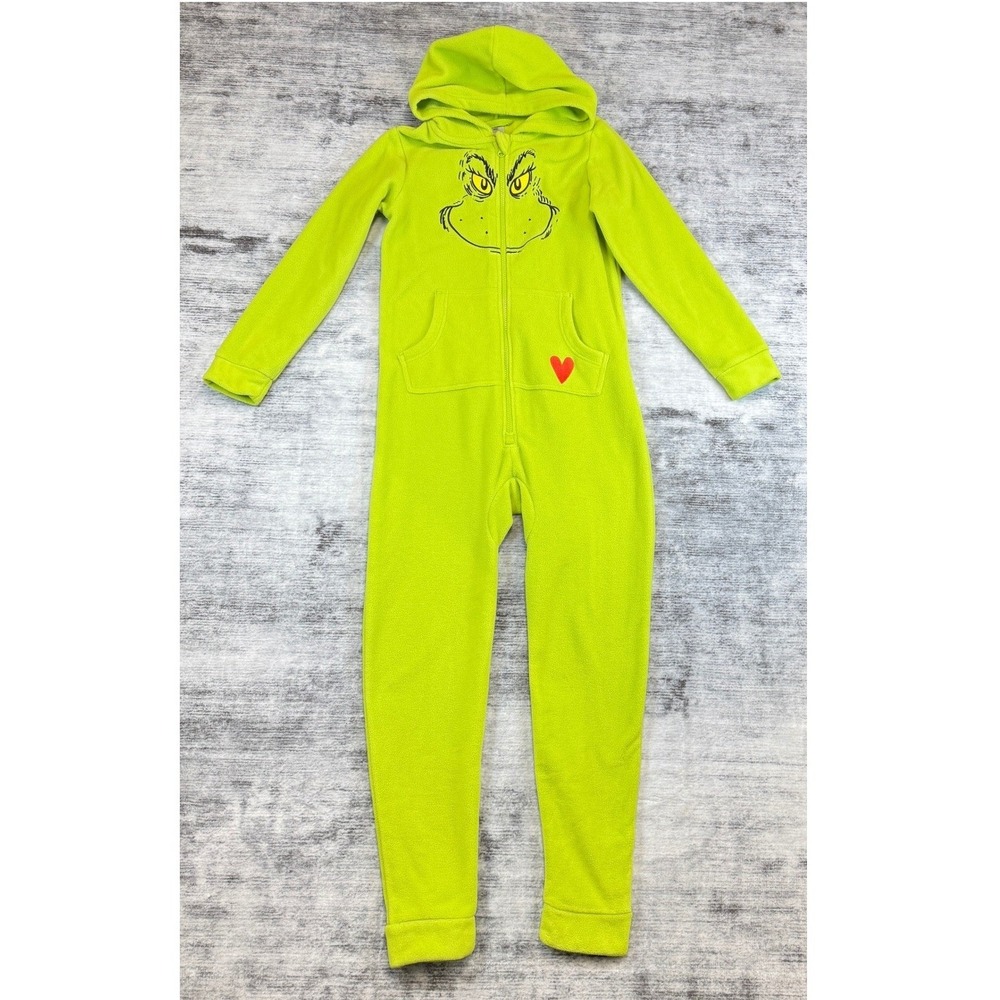 Hanna Andersson The Grinch Fleece Hooded One Piece Costume Green 100